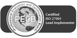 Logo de certification de PECB Iso 27001 lead Implement